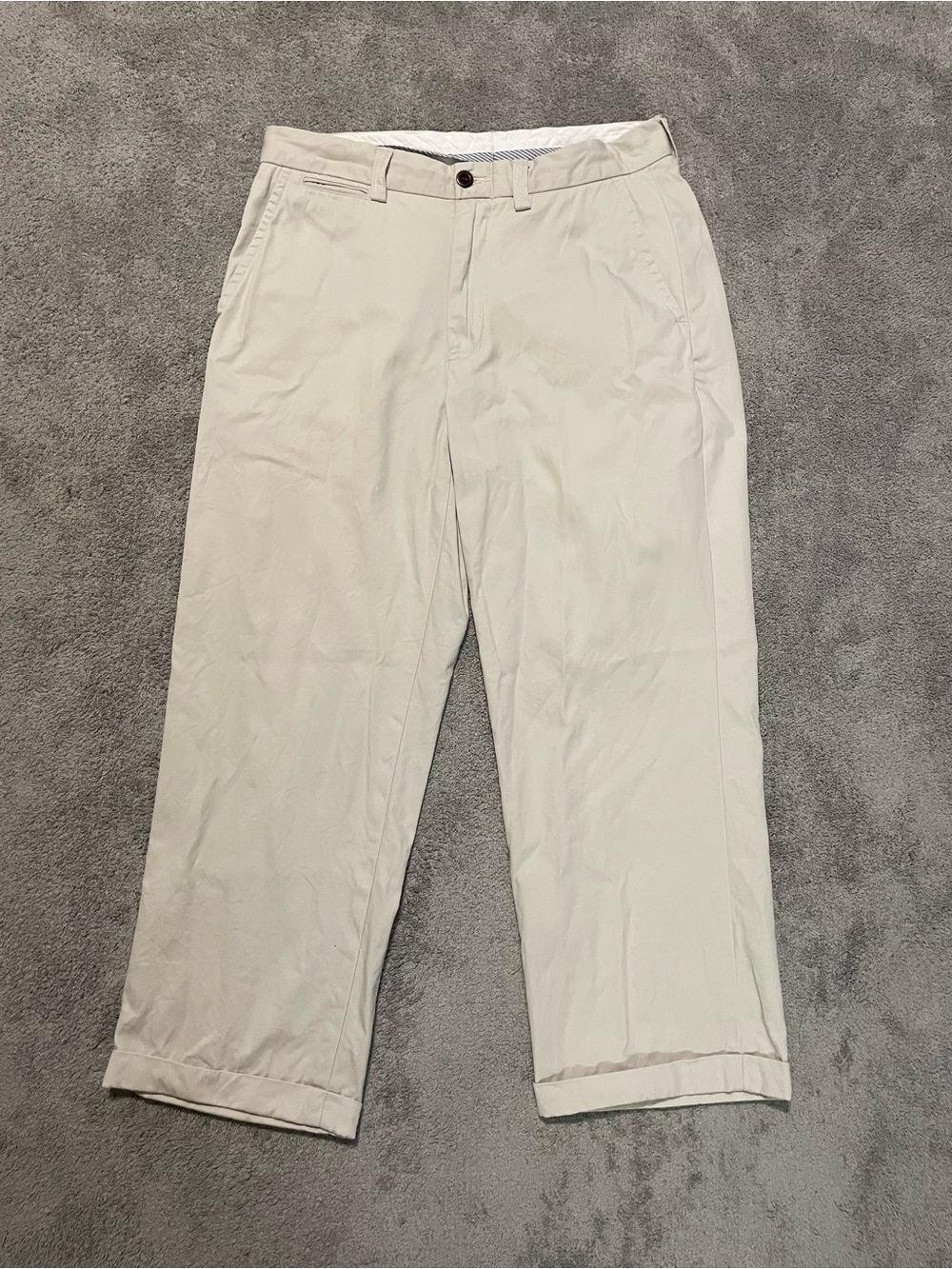 Vintage Polo Ralph Lauren Chino Pants Mens 32x26 Ivory Classic Fit Preppy
